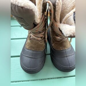 Brown and Black Winter Boots